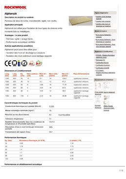 Panneau isolant rigide pour cloison ou doublage intérieurs | Alpharock