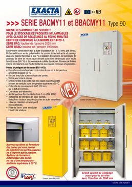 Armoire pour produits inflammables | Série BBACMY11 Grise