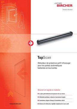 Détecteur de présence actif infrarouge pour les portes automatiques battantes et tournantes | TopScan