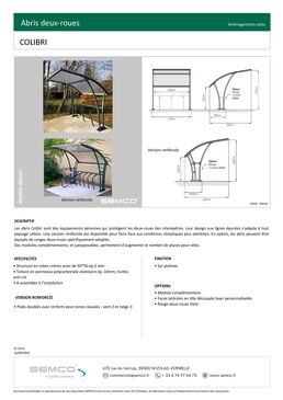 Abri deux-roues | COLIBRI – SEMCO