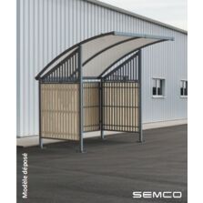 Abri deux-roues | Tangabois en acier et bois traité autoclave