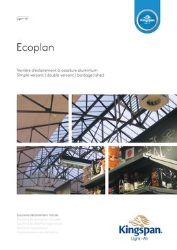 Système d'éclairement continu à ossature aluminium et verrière en polycarbonate | Ecoplan