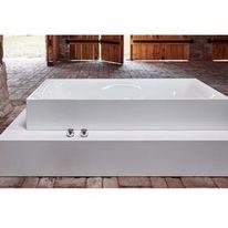 Baignoire Duo rectangulaire semi-encastrée en acier titane vitrifié tablier fixe | BetteLux Highline