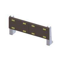Module bouclier blindé sur pied pargom h.450 mm l.1000 mm | WATTELEZ