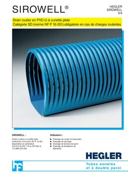 Drains routiers à cunette plate en PVC et classe de résistance SD | Sirowell