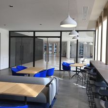 Portes vitrées coupe-feu sans encadrement | Meyvaert Lunax