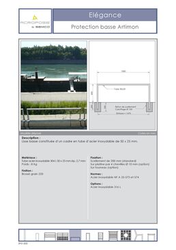 Protection basse de voirie | Protection basse Artimon en acier inoxydable 304L