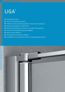 Parois de douche pivotantes et pivotantes repliables | LIGA