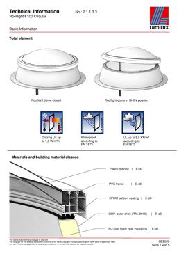 Lanterneau coupole rond pour éclairage zénithal performant | LAMILUX Rooflight F100 Circular
