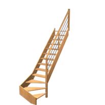 Escalier Aria quart tournant bas rampe Régate tubes acier | LAPEYRE SERVICES