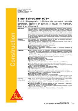 Produit anticorrosion pour béton armé | Ferrogard 903+