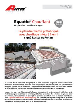 Plancher chauffant intégré à dalle de compression | Equatio Chauffant Rehau Quality