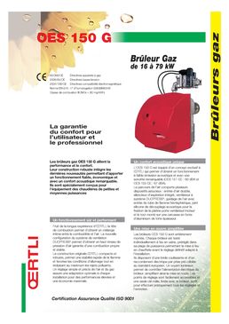 Brûleur gaz à air soufflé de 16 à 79 kW | Elios OES 150 G