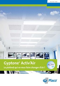 Plaque de plâtre éliminant les aldéhydes | Gyptone Activ'Air