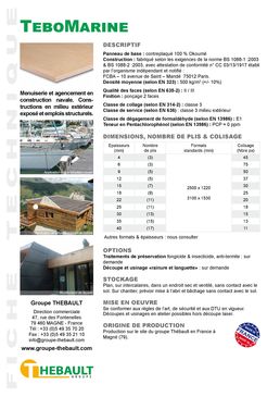 Contreplaqués en okoumé pour milieu extérieur exposé | TeboMarine