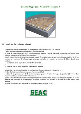 Le plancher léger, Biosourcé et bas carbone développé par la SEAC pour les logements collectifs et bâtiments tertiaires | SEACOUSTIC 3 
