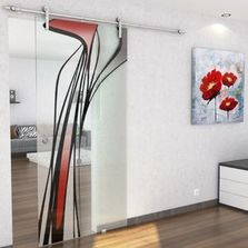 Système coulissant Inox sur rail rond pour panneau de 8 à 10 mm capacité 80 Kg | TUB-DESIGN 80 G