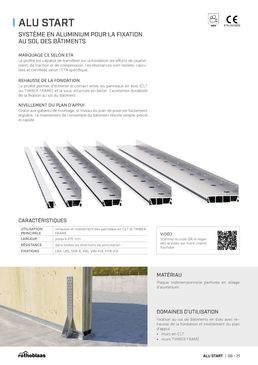 Système en aluminium pour la fixation au sol des bâtiments | ALU START