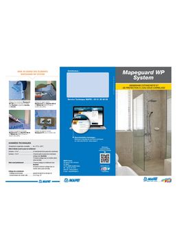 Membrane d'étanchéité à l'eau sous carrelage scellé ou collé pour sols et murs | Mapeguard WP System