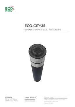 Potelet flexible solaire avec tête de balisage LED | ECO-CITY35 