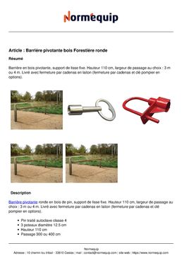 Barrière pivotante ronde