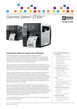 Imprimante industrielle | ZT200 Series