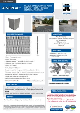 Plaque stabilisatrice de gravier en milieu paysager | ALVEPLAC® de JOUPLAST®