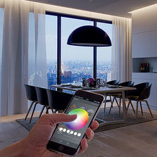 Contrôle domotique sans fil de l’éclairage LED et des portes coulissantes | Loox BLE