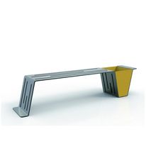 Banquette en acier plié à jardinière intégrée | Banquette Vibration