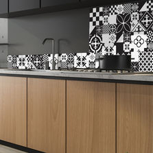 Crédence de cuisine en ALU composite prête à poser | Carreaux de ciment (  plusieurs modèles disponibles ) 