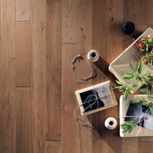 Parquet contrecollé mono-lame chêne huilée cuir pour usage domestique et commercial | DIVA 90 