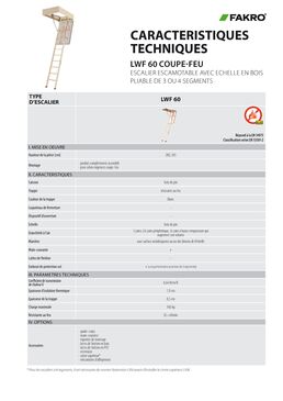 Escalier escamotable coupe-feu 60 minutes | LWF60 FAKRO