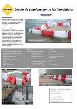 Barrage modulable anti-inondation | Orisques Floodstop