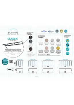 Gamme de marquises Classic ou Vila | Marquises sur mesure