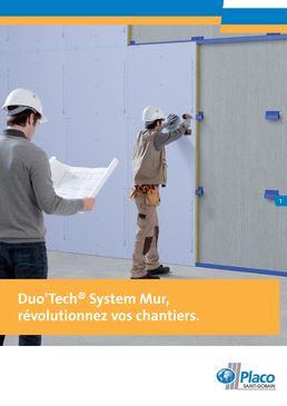 Doublage acoustique en plâtre sans ossature acier | Duo'Tech System Mur