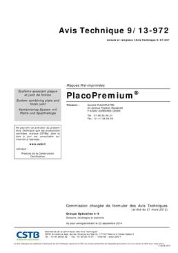 Plaque de plâtre pré-imprimée blanche | Placopremium