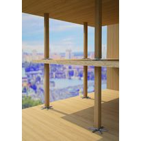 Connecteur acier pour assemblage plancher CLT - poteau de bâtiment à étages | Spider