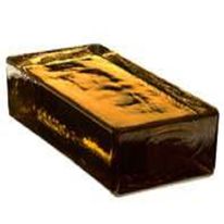 Brique de verre lisse | TERRE DE SIENNE RETTANGOLARE