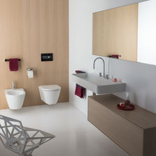 Composition de lavabo, meuble et miroir pour salle de bains  | Compo 24