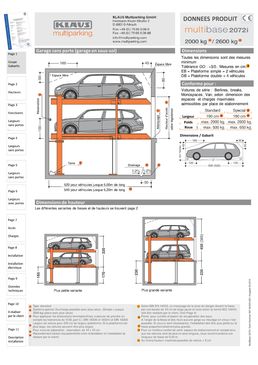 Parking mécanisé pour stationnement de 1 à 4 voitures sur plateformes | KLAUS MultiBase  2072i