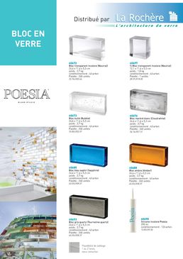 Bloc de verre transparent pour cloison et agencement intérieur | Poesia 60672