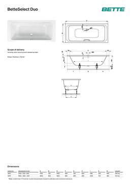 Baignoire à encastrer rectangulaire | BetteSelect Duo