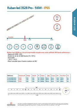 Ruban led 3528 Pro - 9.6W - IP65 | Néon France