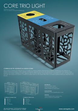 Corbeille de tri sélectif | CORE TRIO LIGHT 