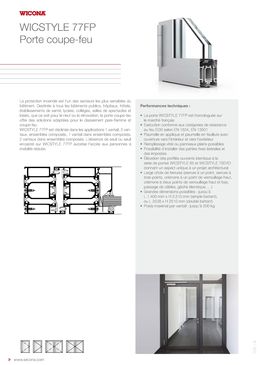 Porte aluminium coupe-feu EI 30 | Wicstyle 77FP