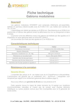 Gabions modulaires en panneaux treillis électro-soudés | Gabions modulaires