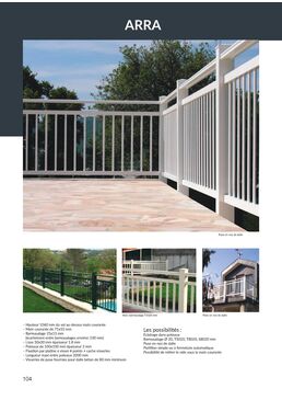 Rambarde avec profilé en aluminium alliage AGS 6060 | ARRA