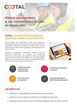 Application mobile pour la gestion de chantiers | Cootal