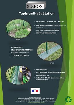 Tapis anti-végétation SIXBOX