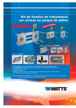 Kit de fixation sur cloison en plaque de plâtre pour robinetterie sanitaire | Robifix 